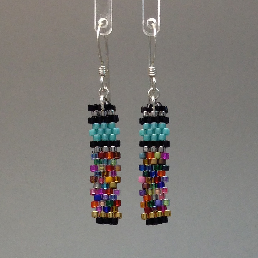 Colorblock Aqua Earring